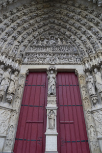 Middle Portal of the Amiens Cathedral Facade